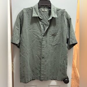 REI Co-op Mens Short Sleeve Button Up Kennesaw Plaid Shirt Medium Green Casual